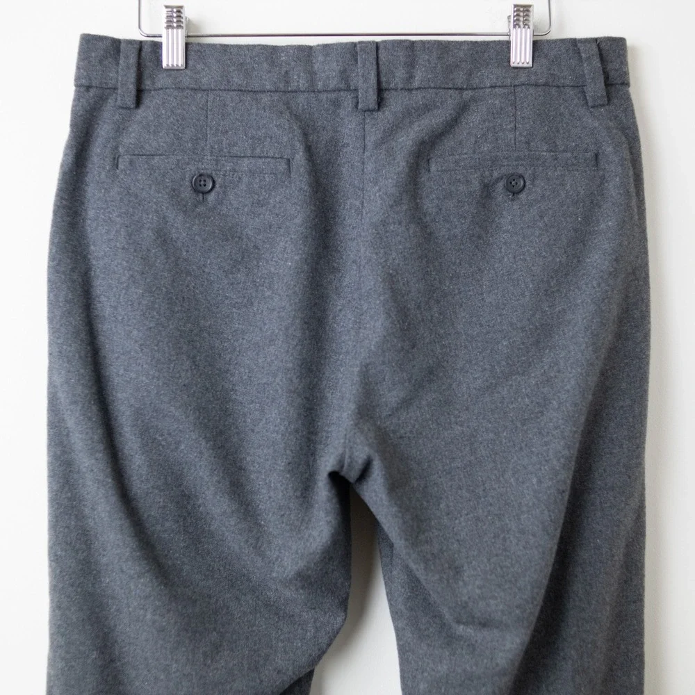 Banana Republic Emerson Dress Pants Mens 33x32 Dark Gray Wool Blend